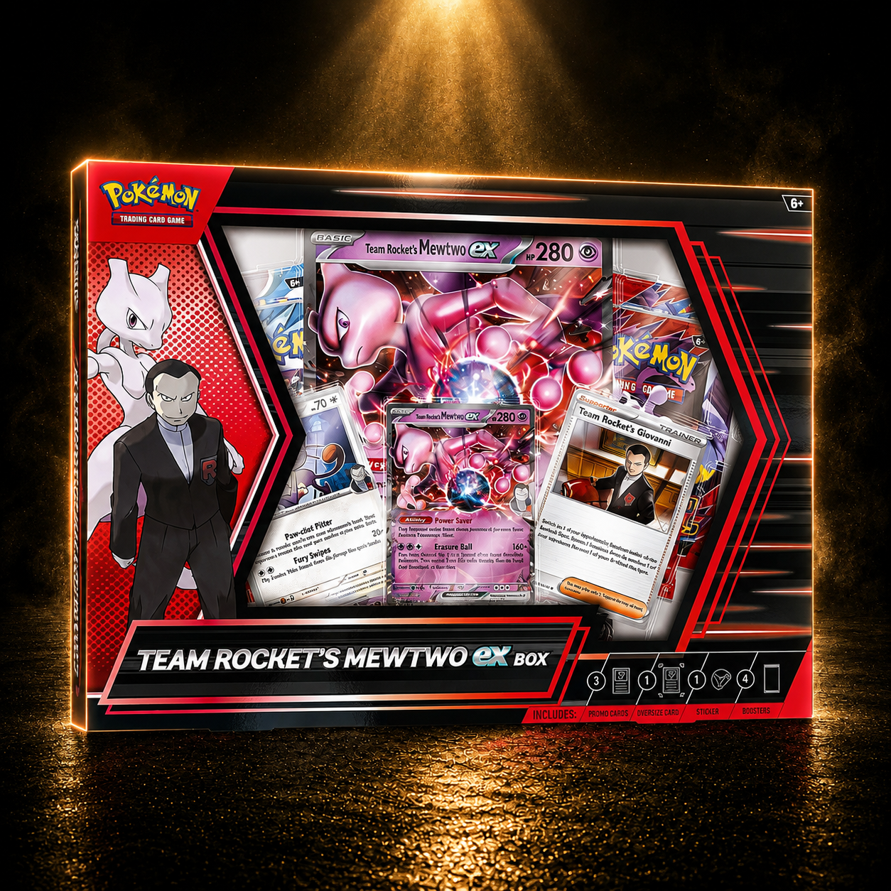 Pokemon Destined Rivals: Team Rocket's Mewtwo ex Collection Box (4 Pack) (ENG)